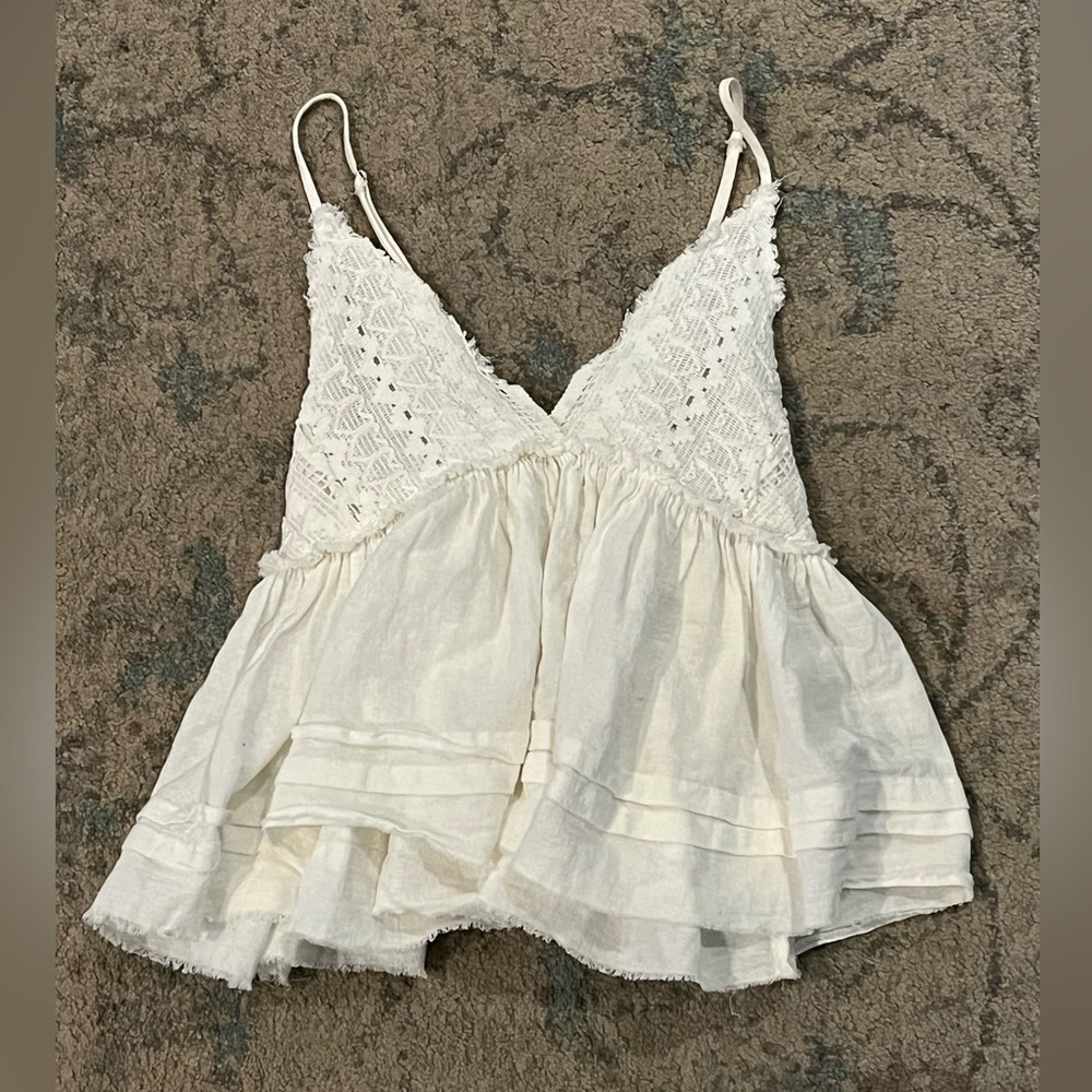 White summer tank top S
